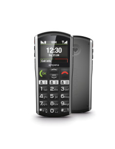 Emporia emporiaSIMPLICITY 5,08 cm (2") 90 g Nero, Argento Telefono per anziani