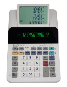 Sharp EL-1501 calcolatrice Desktop Calcolatrice con stampa Multicolore, Bianco
