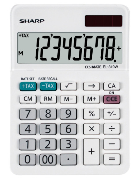 Sharp EL-310W calcolatrice Desktop Calcolatrice finanziaria Bianco