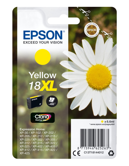 Epson Daisy Cartuccia Margherita Giallo Inchiostri Claria Home 18XL