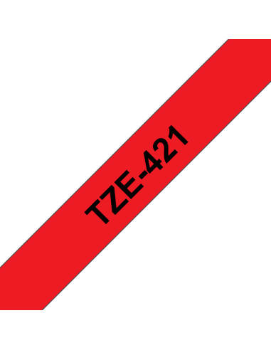 Brother TZE-421 nastro per etichettatrice Nero su rosso