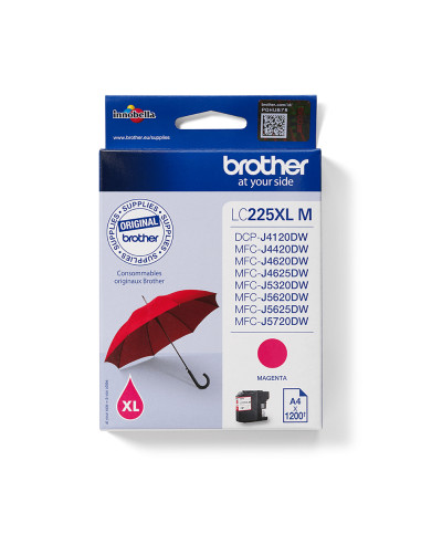 Brother LC225XLM cartuccia d'inchiostro 1 pz Originale Magenta