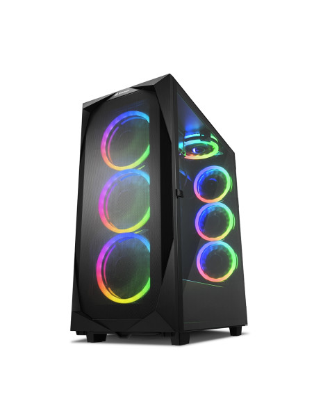 SHARKOON CASE REV300 FULL-TOWER, SIDE GLASS - BLACK