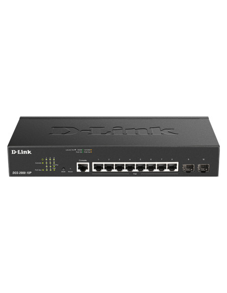 D-Link DGS-2000-10P switch di rete Gestito L2/L3 Gigabit Ethernet (10/100/1000) Supporto Power over Ethernet (PoE) 1U Nero