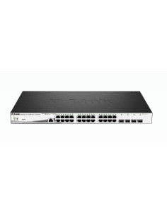 D-Link DGS-1210-28MP/E switch di rete Gestito L2 Gigabit Ethernet (10/100/1000) Supporto Power over Ethernet (PoE) 1U Nero, Grig