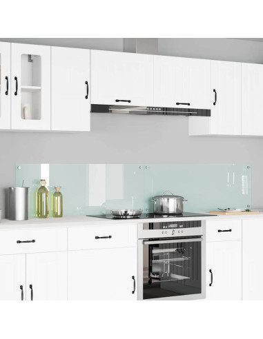 Rivestimento da Cucina 2 pcs Bianco 110 x 40 cm vetro temperato