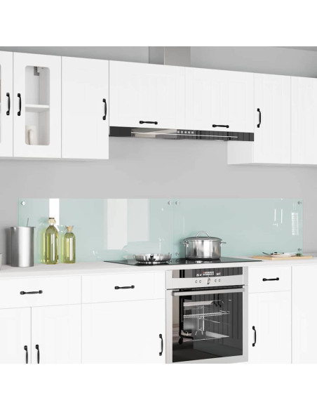 Rivestimento da Cucina 2 pcs Bianco 110 x 40 cm vetro temperato