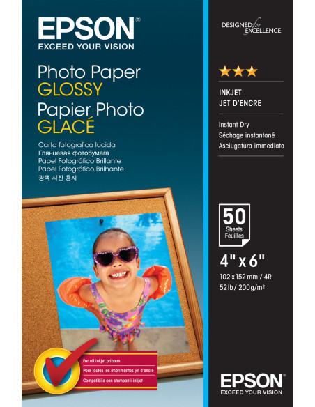 Epson Photo Paper Glossy - 10x15cm - 50 Fogli
