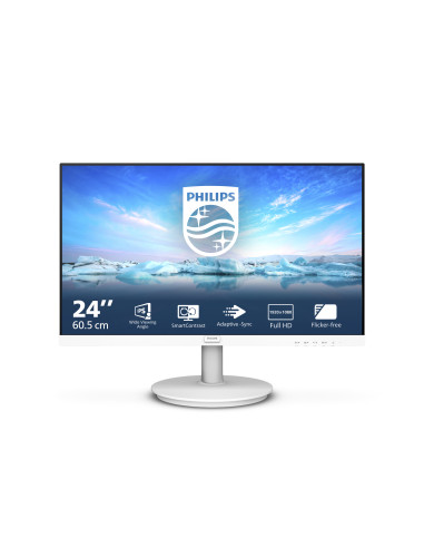 Philips V Line 241V8AW/00 Monitor PC 60,5 cm (23.8") 1920 x 1080 Pixel Full HD LCD Bianco