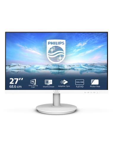 Philips V Line 271V8AW/00 Monitor PC 68,6 cm (27") 1920 x 1080 Pixel Full HD LCD Bianco