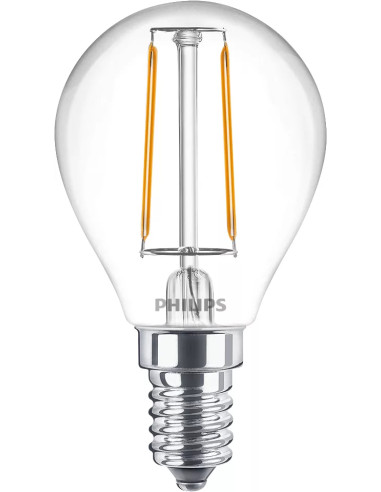 Philips Lampadina candela trasparente a filamento 25 P45 E14