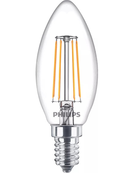 Philips Lampadina candela trasparente a filamento 40 W B35 E14