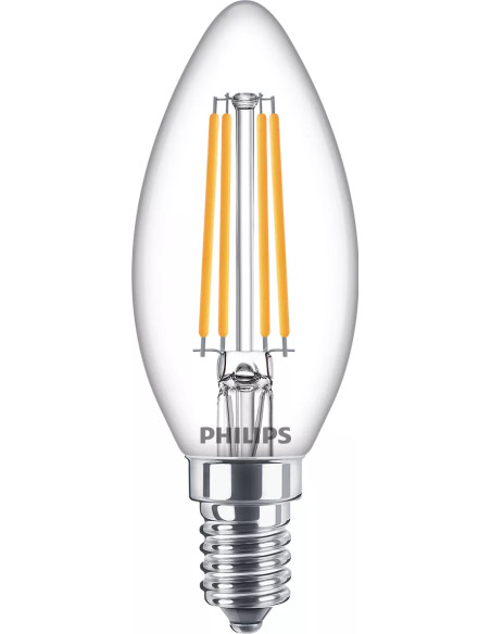 Philips Lampadina candela trasparente a filamento 60 W B35 E14