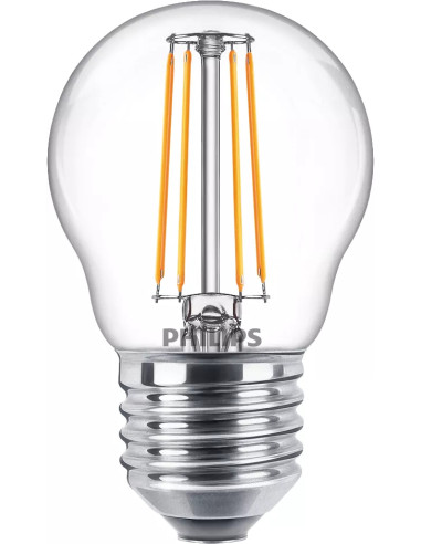 Philips Lampadina candela trasparente a filamento 40 W P45 E27