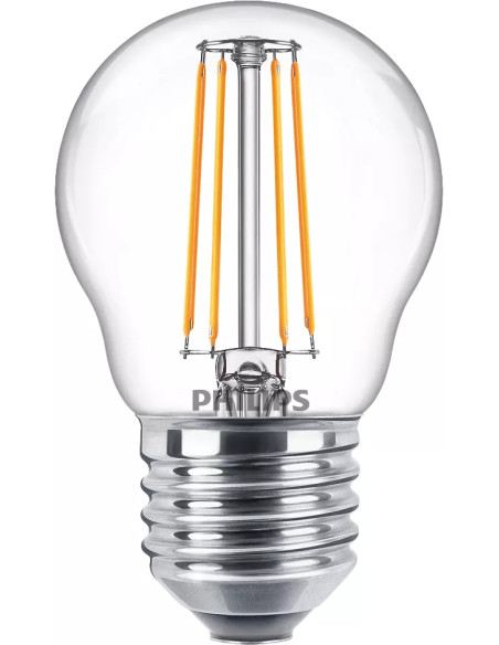 Philips Lampadina candela trasparente a filamento 40 W P45 E27