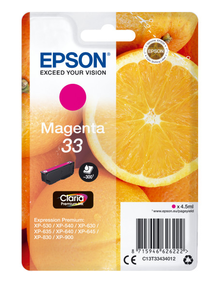 Epson Oranges Cartuccia Magenta T33 Claria Premium