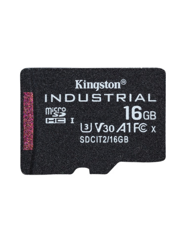 Kingston Technology Scheda microSDHC Industriale 16GB C10 A1 pSLC Confezione Singola senza Adattatore