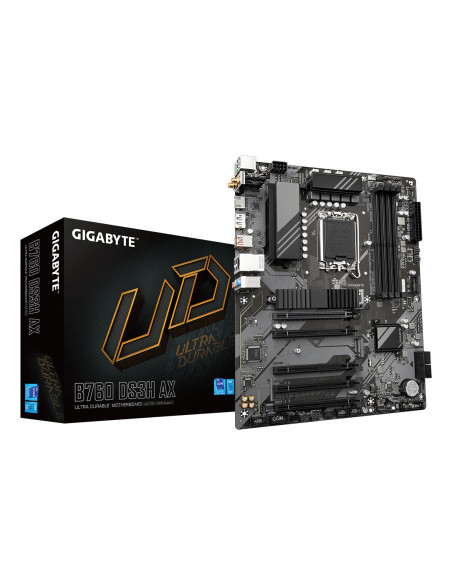 GIGABYTE B760 DS3H AX Scheda Madre - Supporta processori Intel Core 14ª generazione, VRM digitale a 8+2+1 fasi, fino a 7600MHz 