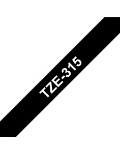 Brother TZE315 nastro per etichettatrice Bianco su nero TZe