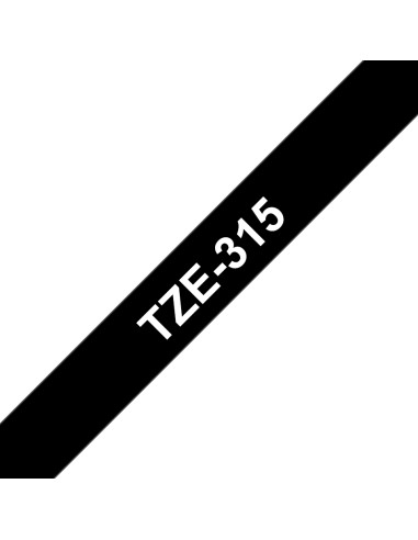 Brother TZE315 nastro per etichettatrice Bianco su nero TZe