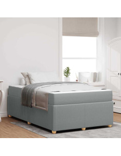 Struttura del letto Grigio chiaro 120 x 200 cm Tessuto