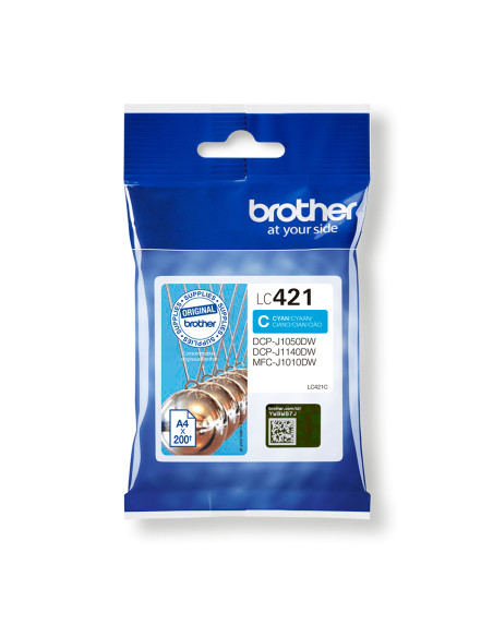 Brother LC421C cartuccia d'inchiostro 1 pz Originale Ciano