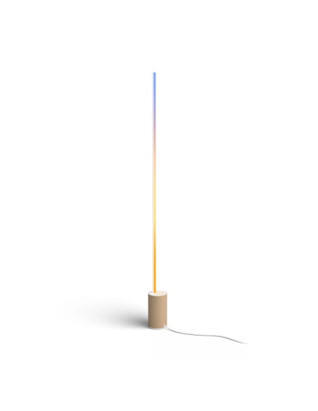 Philips Hue White and Color ambiance Gradient Signe Lampada Smart da Terra Effetto Legno