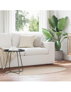 Tappeti per area Ovale HUARTE Beige 150 x 80 cm 100% Poliestere