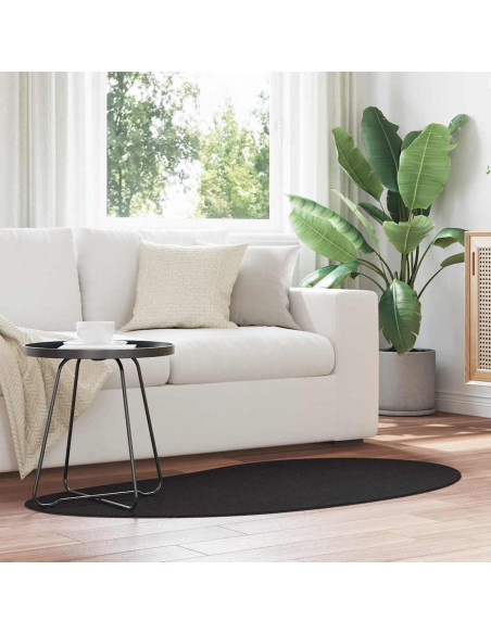Tappeti per area HUARTE Nero 80 x 150 cm Poliestere