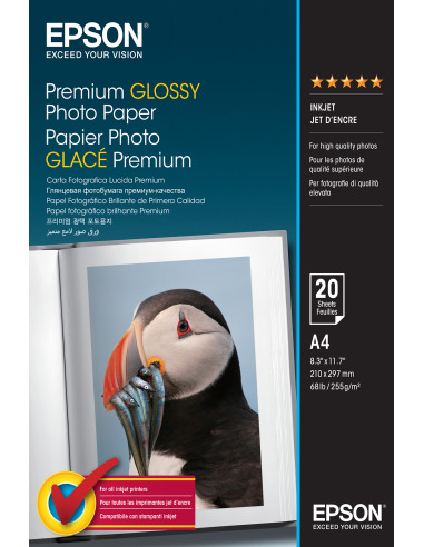 Epson Premium Glossy Photo Paper - A4 - 20 Fogli