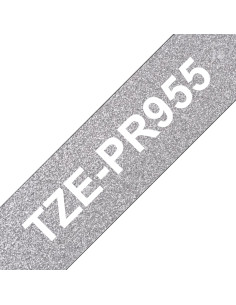 Brother TZE-PR955 nastro per etichettatrice Bianco su argento