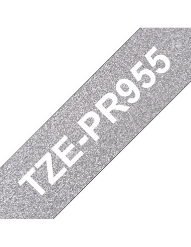 Brother TZE-PR955 nastro per etichettatrice Bianco su argento