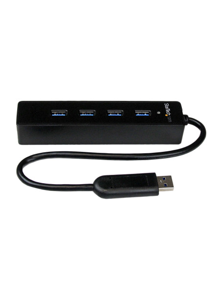 StarTech.com Hub portatile USB 3.0 SuperSpeed a 4 porte - Perno e concentratore per notebook o Ultrabook USB 3.0 con cavo integr