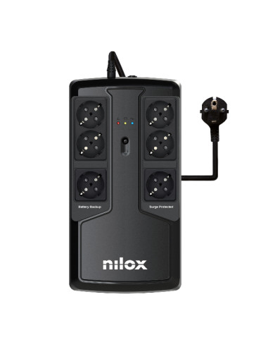 Nilox NXGCLIO8501X5V2 gruppo di continuità (UPS) A linea interattiva 0,85 kVA 595 W 6 presa(e) AC