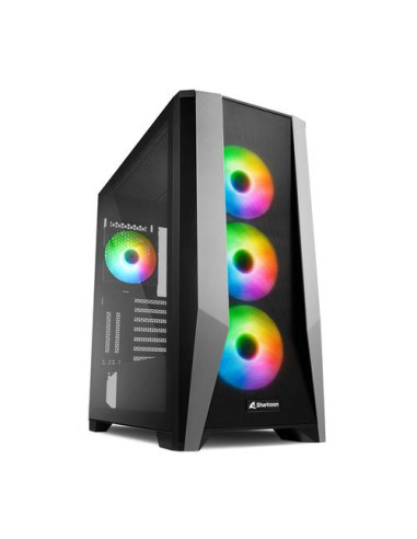 SHARKOON CASE TG7M RGB ATX VETRO TEMPERATO, 7 SLOT ESPANSIONE, 3X120MM FAN FRONT, 1X120MM FAN REAR