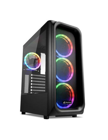 SHARKOON CASE TK5M RGB ATX 1XUSB 3.2, 2XUSB 3.0, VETRO TEMPERATO, 3X120MM FAN FRONT