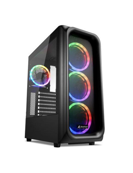 SHARKOON CASE TK5M RGB ATX 1XUSB 3.2, 2XUSB 3.0, VETRO TEMPERATO, 3X120MM FAN FRONT