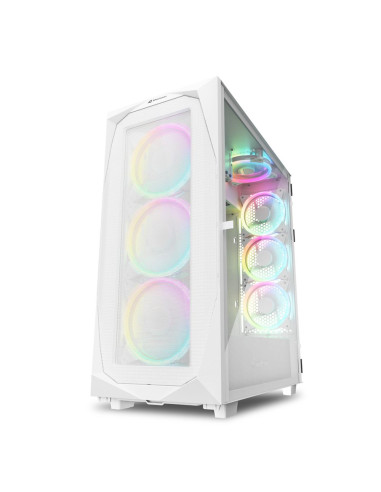 SHARKOON CASE REV300 FULL-TOWER, SIDE GLASS WHITE