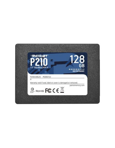 PATRIOT SSD INTERNO P210 128GB 2,5 SATA 6GB/S R/W 450/430