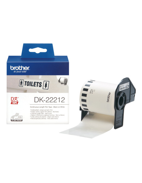 Brother DK-22212 nastro per etichettatrice Nero su bianco