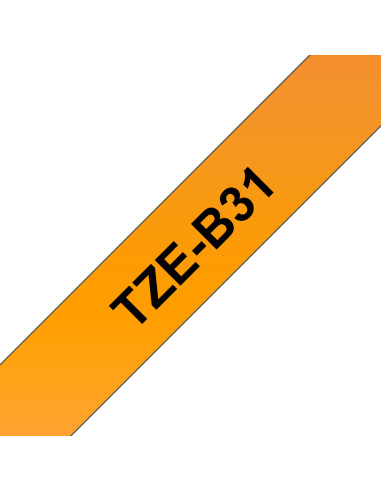 Brother TZE-B31 nastro per etichettatrice Nero su arancione fluorescente