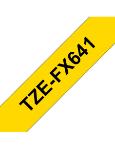 Brother TZE-FX641 nastro per etichettatrice Nero su giallo TZ