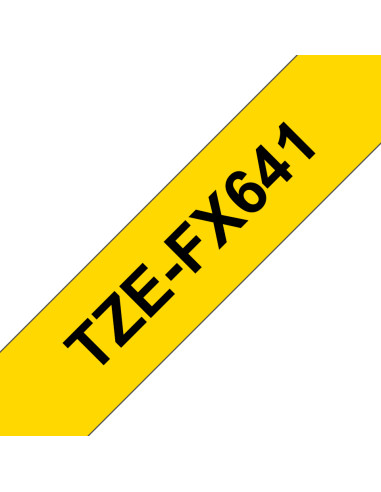 Brother TZE-FX641 nastro per etichettatrice Nero su giallo TZ