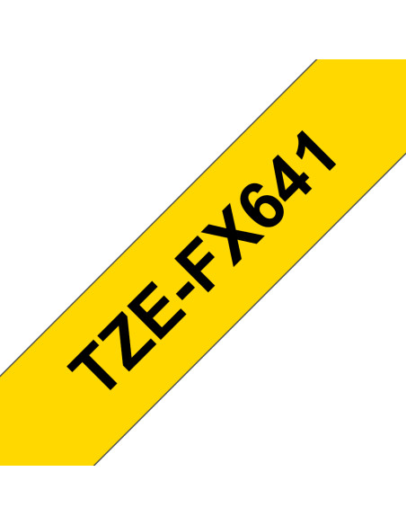 Brother TZE-FX641 nastro per etichettatrice Nero su giallo TZ
