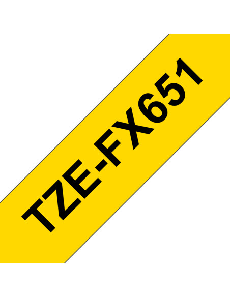 Brother TZE-FX651 nastro per etichettatrice Nero su giallo TZ
