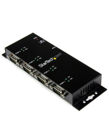 StarTech.com Hub adattatore seriale USB a DB9 RS232 4 porte - Guide DIN industriali e montabile a parete