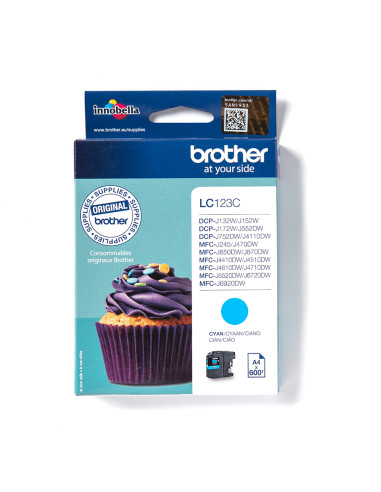 Brother LC123C cartuccia d'inchiostro 1 pz Originale Ciano