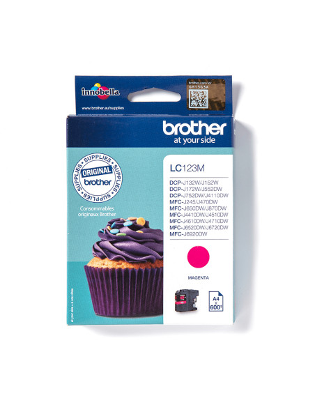 Brother LC123M cartuccia d'inchiostro 1 pz Originale Magenta