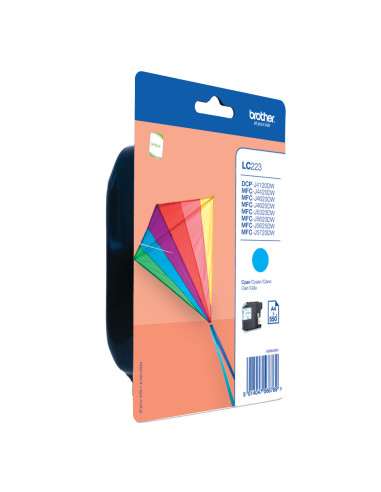 Brother LC223CBP cartuccia d'inchiostro 1 pz Originale Ciano