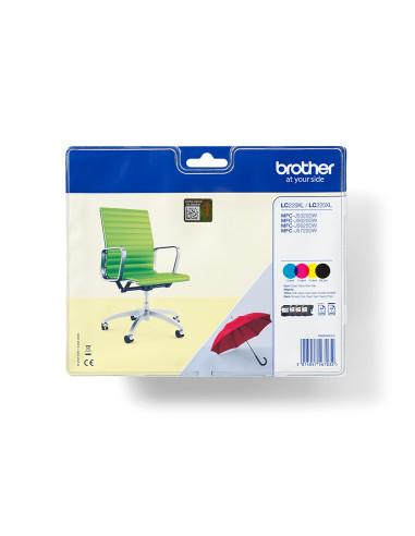 Brother LC-229XLVALBP cartuccia d'inchiostro 4 pz Originale Nero, Ciano, Magenta, Giallo